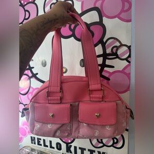 Juicy Couture Pink Shoulder Bag with Heart Accents